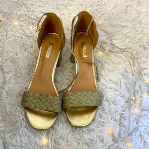 Buonarotti gold heels - worn